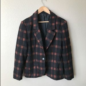 Women's Plaid Tweed Jacket